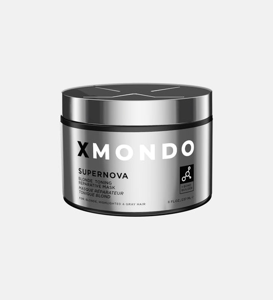 Jar of supernova blonde toning reparative mask with bond builder